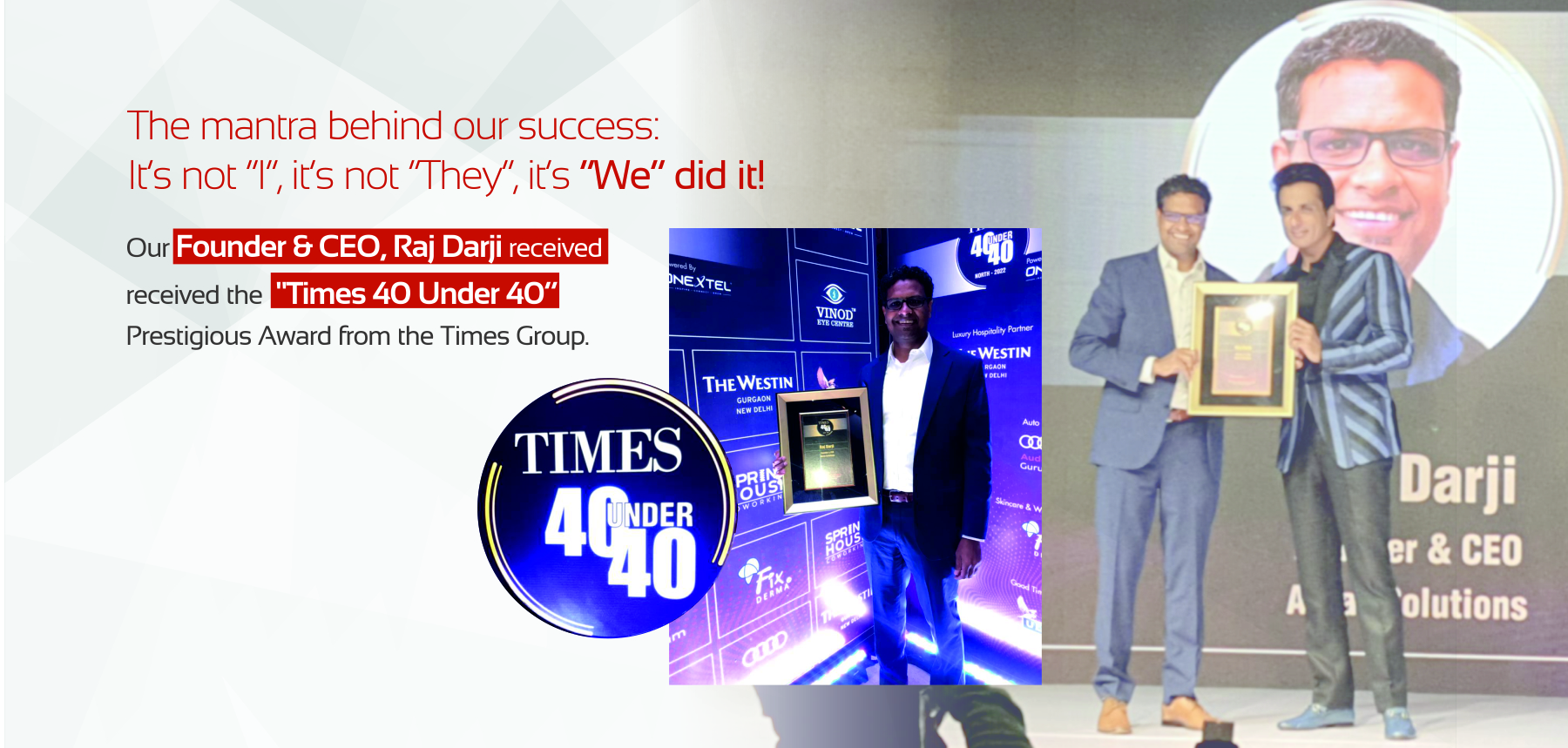 Aarav Solutions Founder & CEO Raj Darji Receives The Prestigious Times 40 Under 40 Award