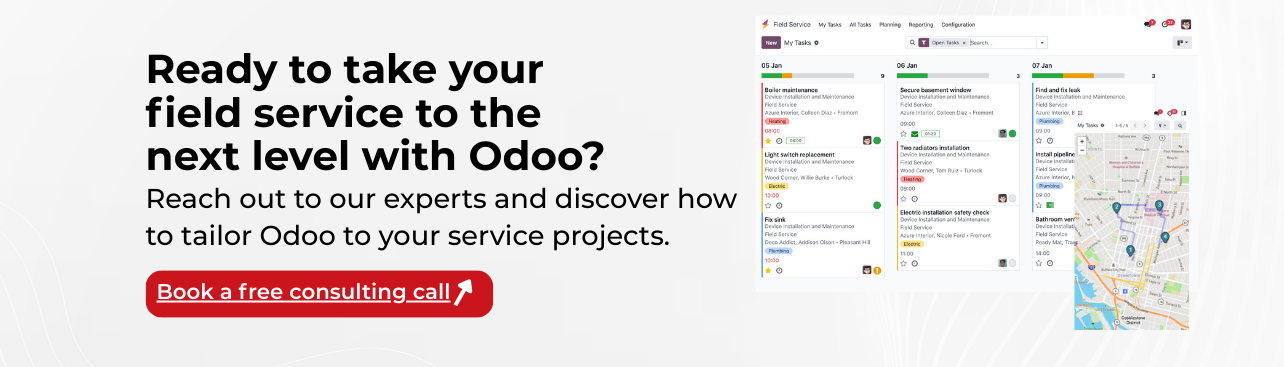 To explore how Odoo 19 can support your field operations, contact us