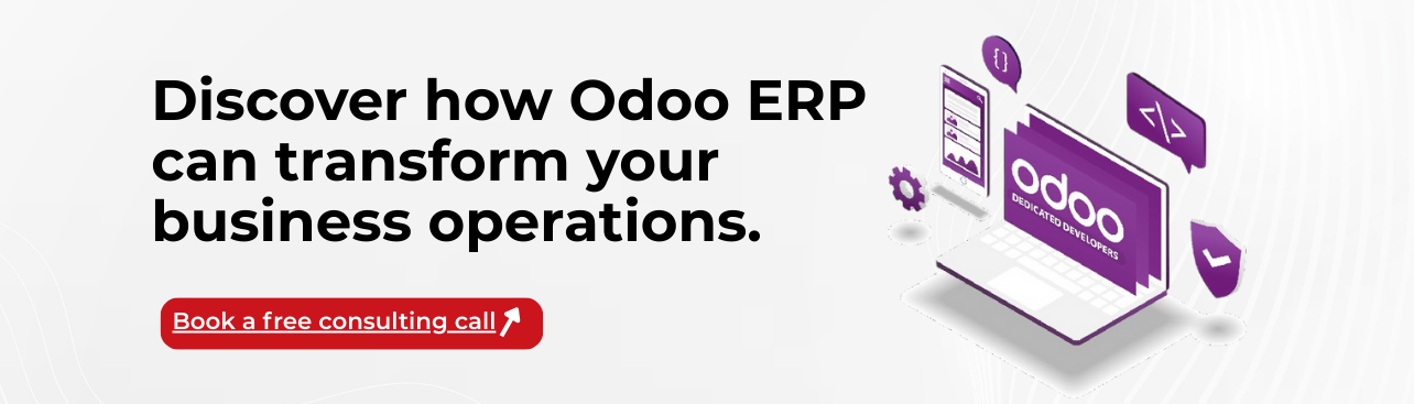 Talk to our Odoo experts and see how you can efficiently manage your entire SMB operations under one system. Book a free consulting call